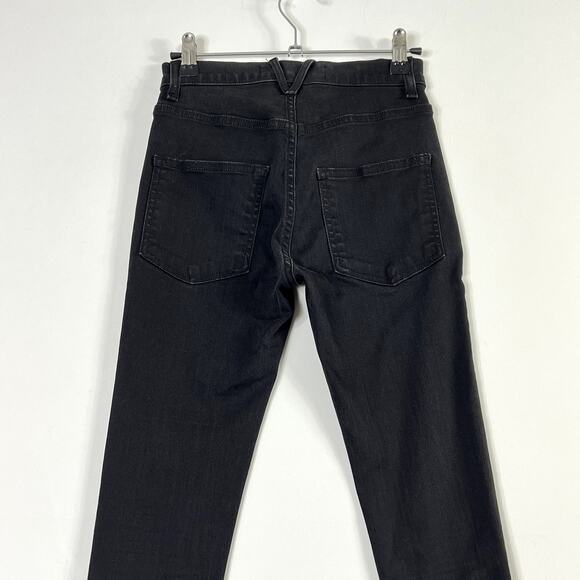 Veronica Beard Debbie Skinny High Rise Jean Ankle Coated Black Womens 0 25 Waist - Picture 5 of 9